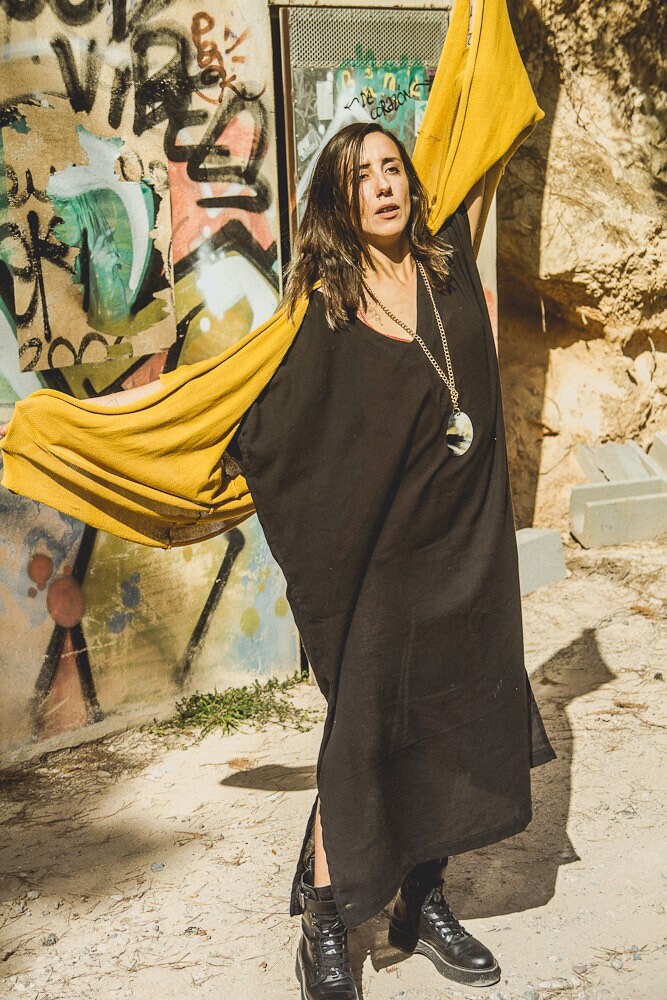 Oversized organic cotton jacket | Burningman clothing | Ibiza dress | Natural dress | summer kaftan | Summer dress